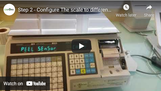 Configure The scale to different label format and length CAS LP1000N