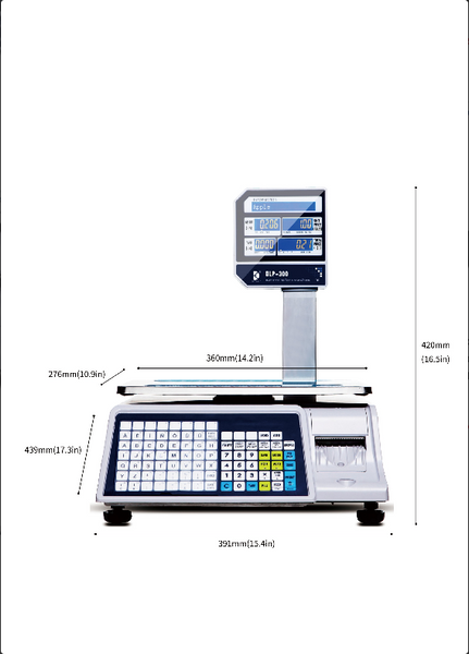 DL-9000S Continuous Label Printing Scale 60lb